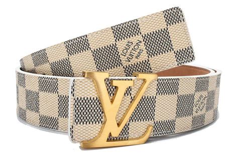 louis vuitton white damier belt|louis vuitton white checkered belt.